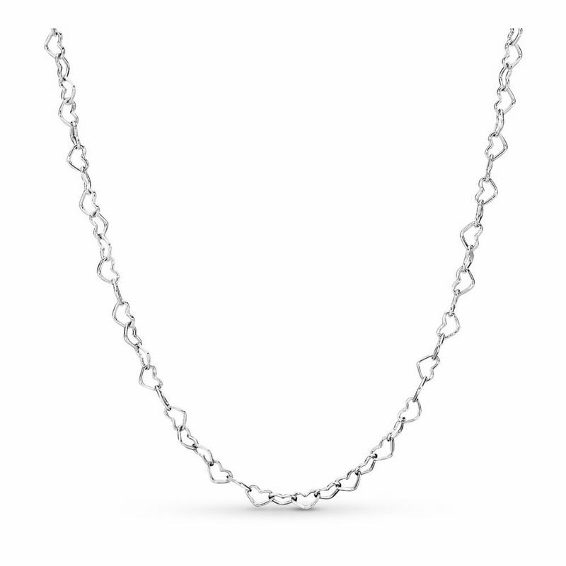 Pandora Joined Hearts Necklace Silver Egypt YC6489102